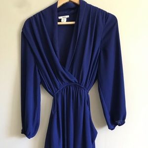 A navy blue dress